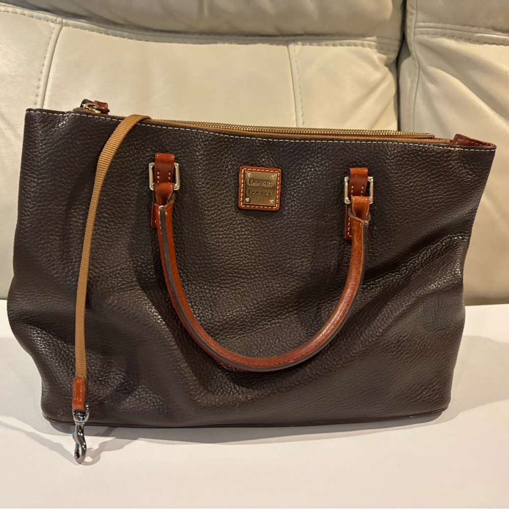 Dooney & Bourke Brown Leather Tote Bag